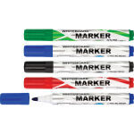 Centrum Dry Wipe Markers, Wallet of 4. Black, Blue, Red & Green. Bullet Tip