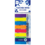 Centrum Index Film Notes 45x12mm 8 Colours 25 Sheets Per Colour (Pack 12)