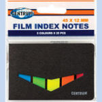 Centrum Film Index Notes 44x12mm 4 Neon Colours. 25 Sheets Per colour (Pack 12)