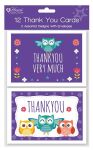 12 Thank You Cards - Woodland