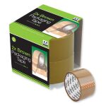 2 Rolls Brown Packing Tape 20mt x 48mm