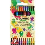 Centrum Triangle Wax Crayons 12 Colours, Jumbo. (Outer 12)