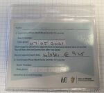Vaccination Pocket, Card Holder Pocket to take Vaccination Card. (Pack 25)