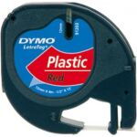 Dymo LetraTag Tape 12mm Plastic Red