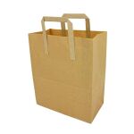 Paper Carrier Bag, 12" Brown Paper Handle (Box 250)