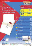 Decadry Retail Pack Labels 30 Sheets 2 per Sheet