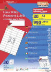 Decadry Retail Pack Labels 30 Sheets 33 per Sheet