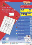 Decadry Retail Pack Labels 30 Sheets 65 per Sheet