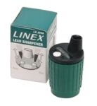 Linex Lead sharpener for most 2 mm lead refills. 2 extra cleaning pads included.