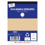 Tallon Envelopes Brown C6 Size Pack of 50 Envelopes. (CDU 12 Packs)