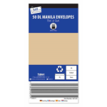 Tallon Envelopes Brown DL Size Pack of 50 Envelopes. (CDU 12 Packs)