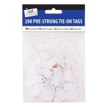 Tallon Pre Strung White Tags 13x20mm x 200 (Outer 12)