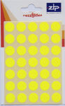 ZIP Hang Pack Labels Circular 13mm - Yellow (Outer 20)