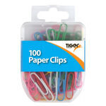 Tiger Hang Pack Coloured Paper Clips x 100 (Outer 10)