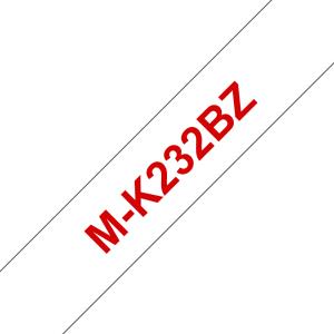 M-tape 12mm Plastic Red On White (m-k232)