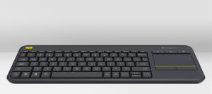 K400 Plus Keyboard, Czech Wireless Touch, Black