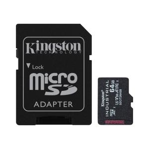 64GB Micro Sdhc Class 10 A1 Pslc Industrial Card Single Pack With Adapter