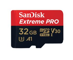 SanDisk Micro SDHC Extreme Pro 32GB (A1/ V30/ U3/ UHS-I/ Cl.10/ R100/ W90) + Adapter