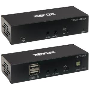 TRIPP LITE DisplayPort to HDMI over CAT6 Extender Kit with KVM Support, 4K 60Hz, 4:4:4, USB, PoC, HDCP 2.2, up to 70m TAA