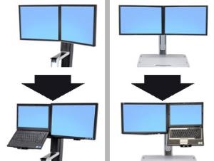 Workfit Convert-to-LCD & Laptop Kit From Dual Displays For Workfit-s Or Workfit-c