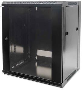 Wallmount Cabinet - 19in - 6U -  370x570x450mm - Flatpack - Black