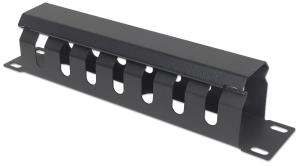 Cable Management Panel 10in 1u Covered Black