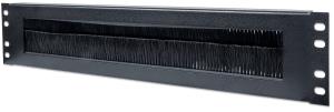 Cable Entry Panel - 19in - 2U - With Brush Insert - Black
