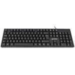 Wired Keyboard, - 104 Keys - Built-in USB Cable - LED Indicator Lights - Black - Qwerty Uk