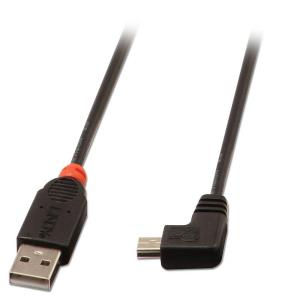 USB 2.0 Cable, Type A To Mini-b, 90 Degree Right Angle 2m