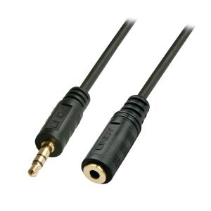 Audio Cable Premium - 3.5mm Jack To 3.5mm Stereo Socket - 1m - Black