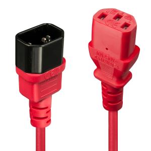 Extension Cable - Iec C14 To Iec C13 - 50cm - Red