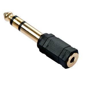 Adapter - 3.5mm Stereo Jack Female To 6.3mm Stereo Jack Male - Black