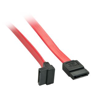 Cable Internal Sata3 - 7 Pol Sata, Angled - Red- 20cm With 90 Degrees Plug