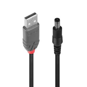 Power Cable - USB 2.0 Type A - 5.5mm Dc - 1.5m