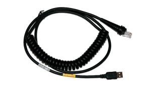 USB Cable Black Type A 5m Coiled 5v Host Power