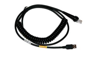 USB Cable Black Type A 3m Coiled 5v Host Power