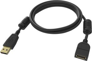 2m Black USB 2.0 Extension Cable