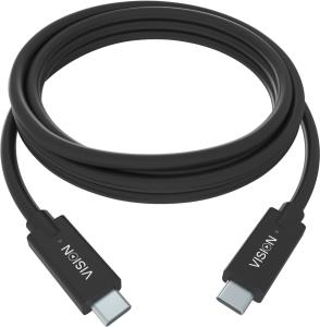 Vision 1m Black USB-c Cable
