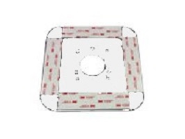 Adhesive Base Plate 6in X 6in - White
