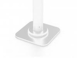 Free Standing Base 8in Rise Pole White